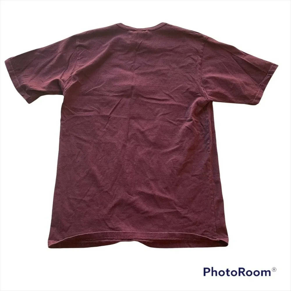 Vintage Champion Tee T-shirt Heritage Big Logo Burgundy Size Medium Streetwear - Picture 8 of 10